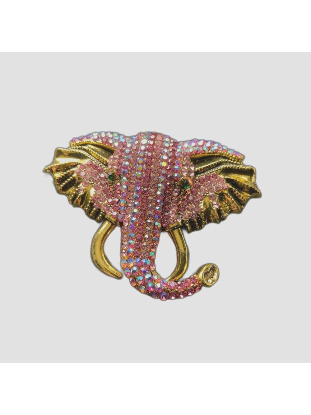 Rhinestone Elephant Brooch / Pendant